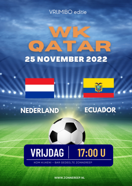 Kom ook WK Qatar kijken: NED-ECU vr. 25 november